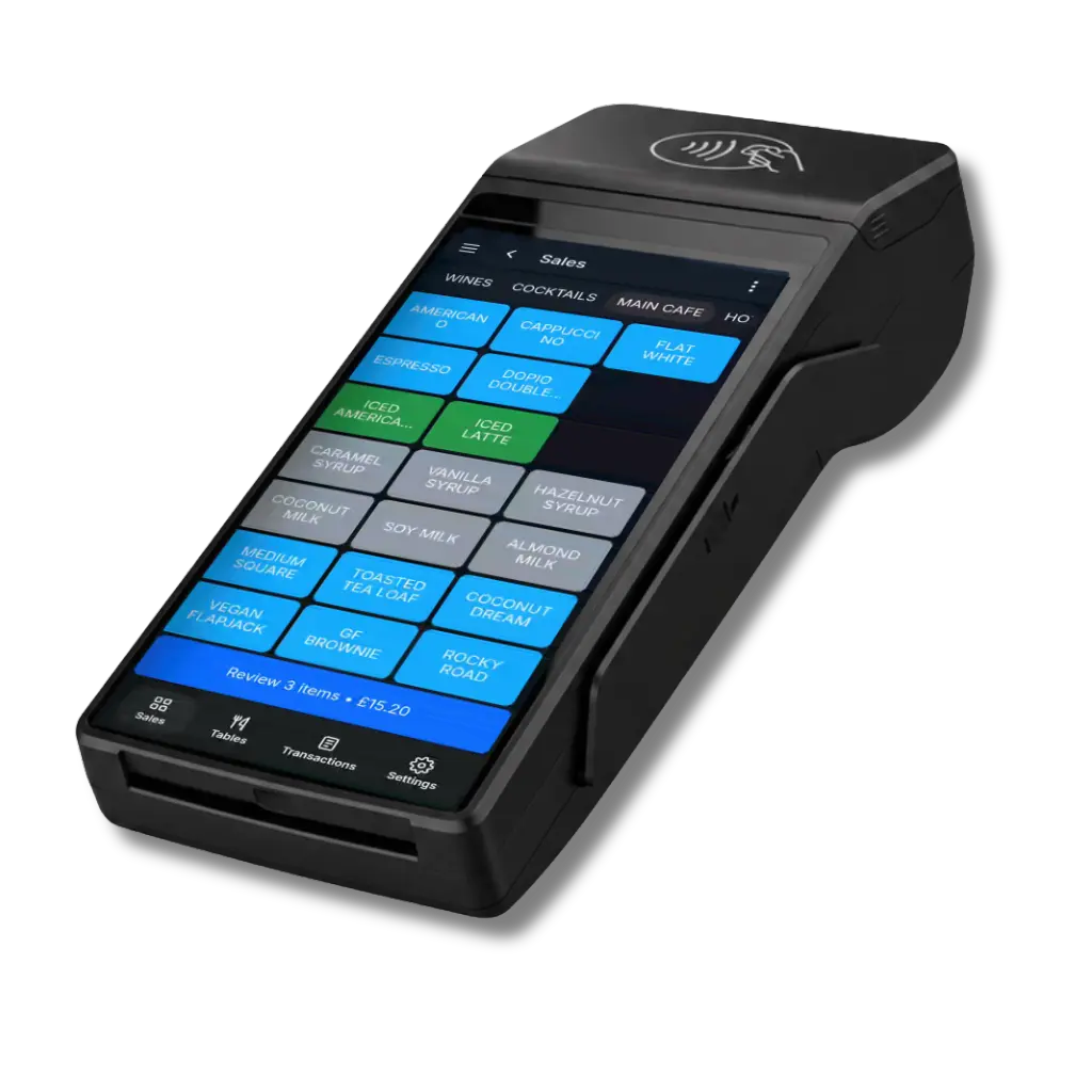TapaGo Mobile POS running on a portable Android device