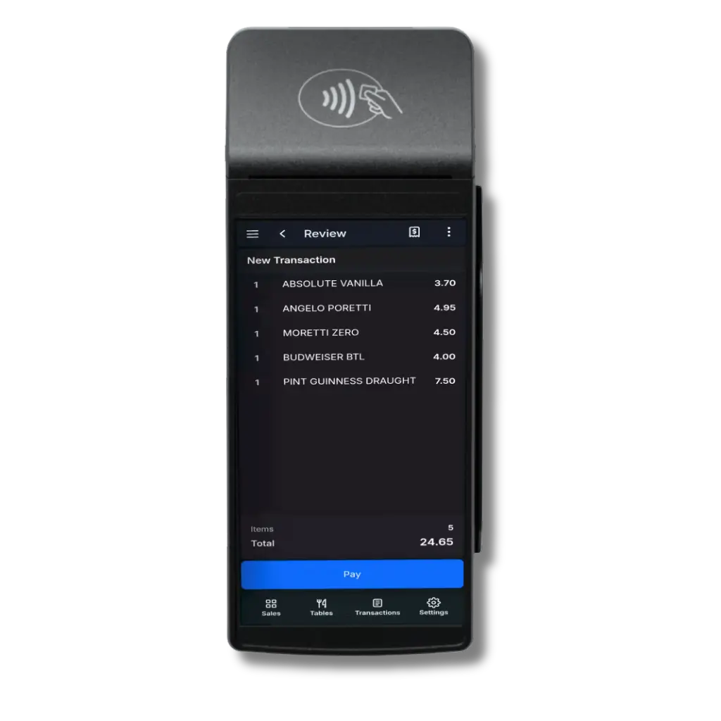 TapaGo Mobile POS and payment terminal workflow