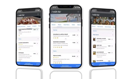 iWantFed business dashboard showing orders and menu setup