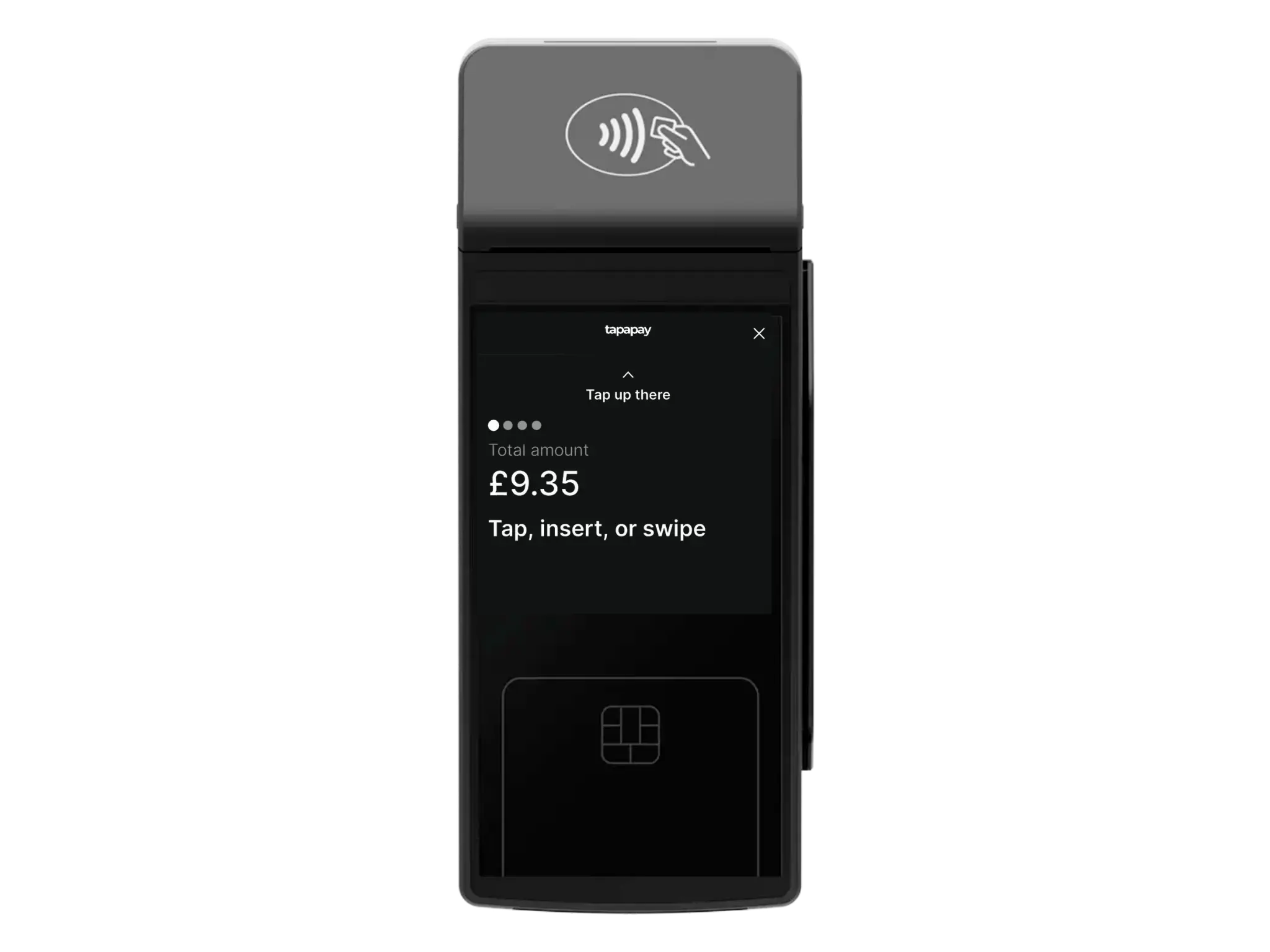 TapaPay card terminal tap payment screen