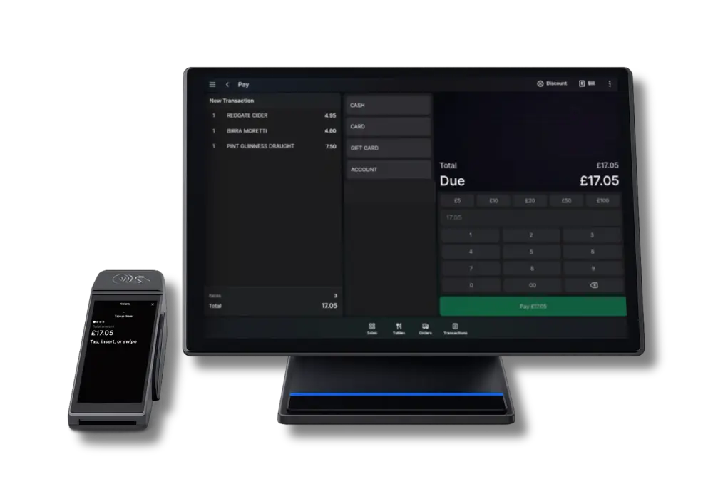 TapaGo Pro POS and payment hardware working together