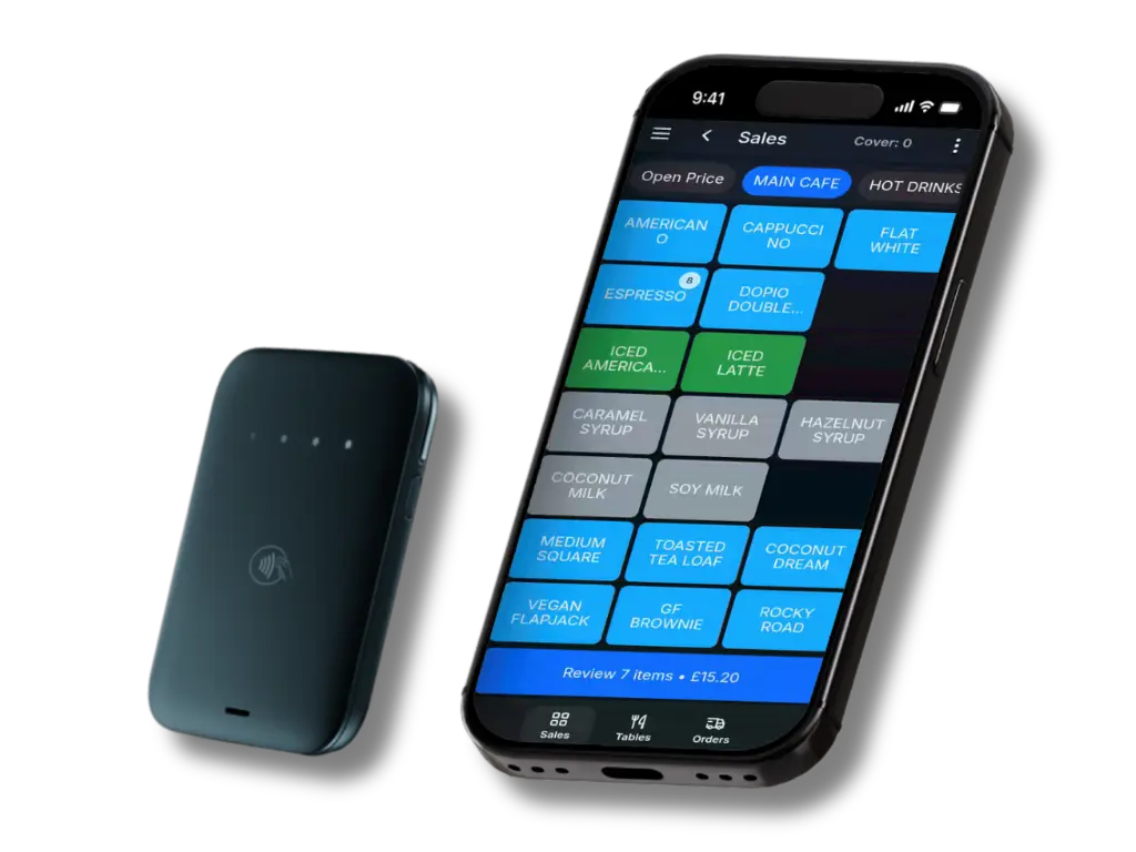 TapaGo Mobile POS running on an iPhone
