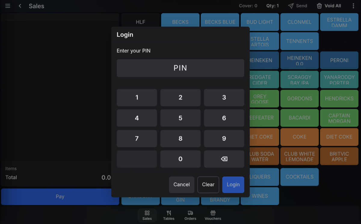 Refund authorisation PIN prompt on the POS