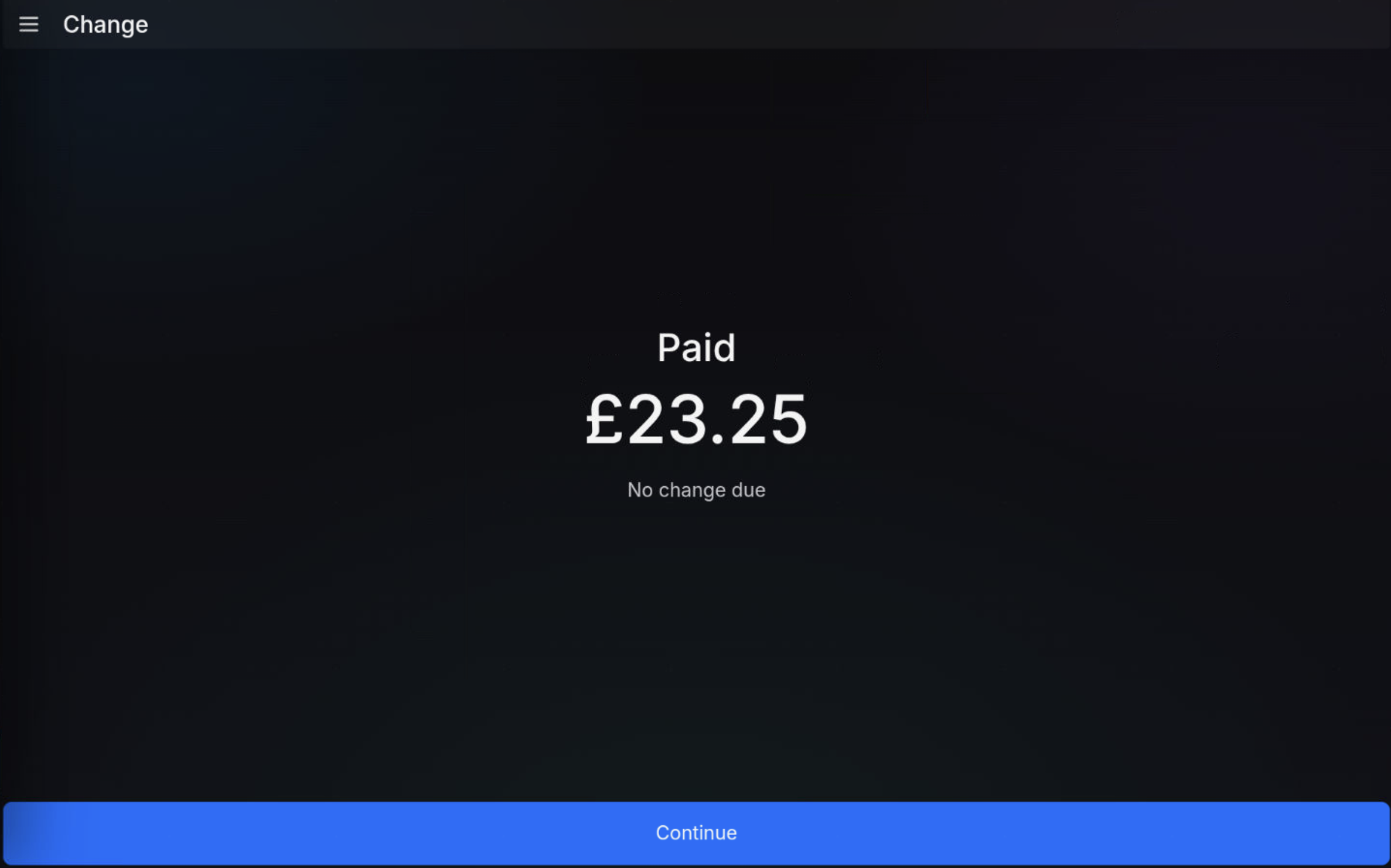 First equal split payment completed