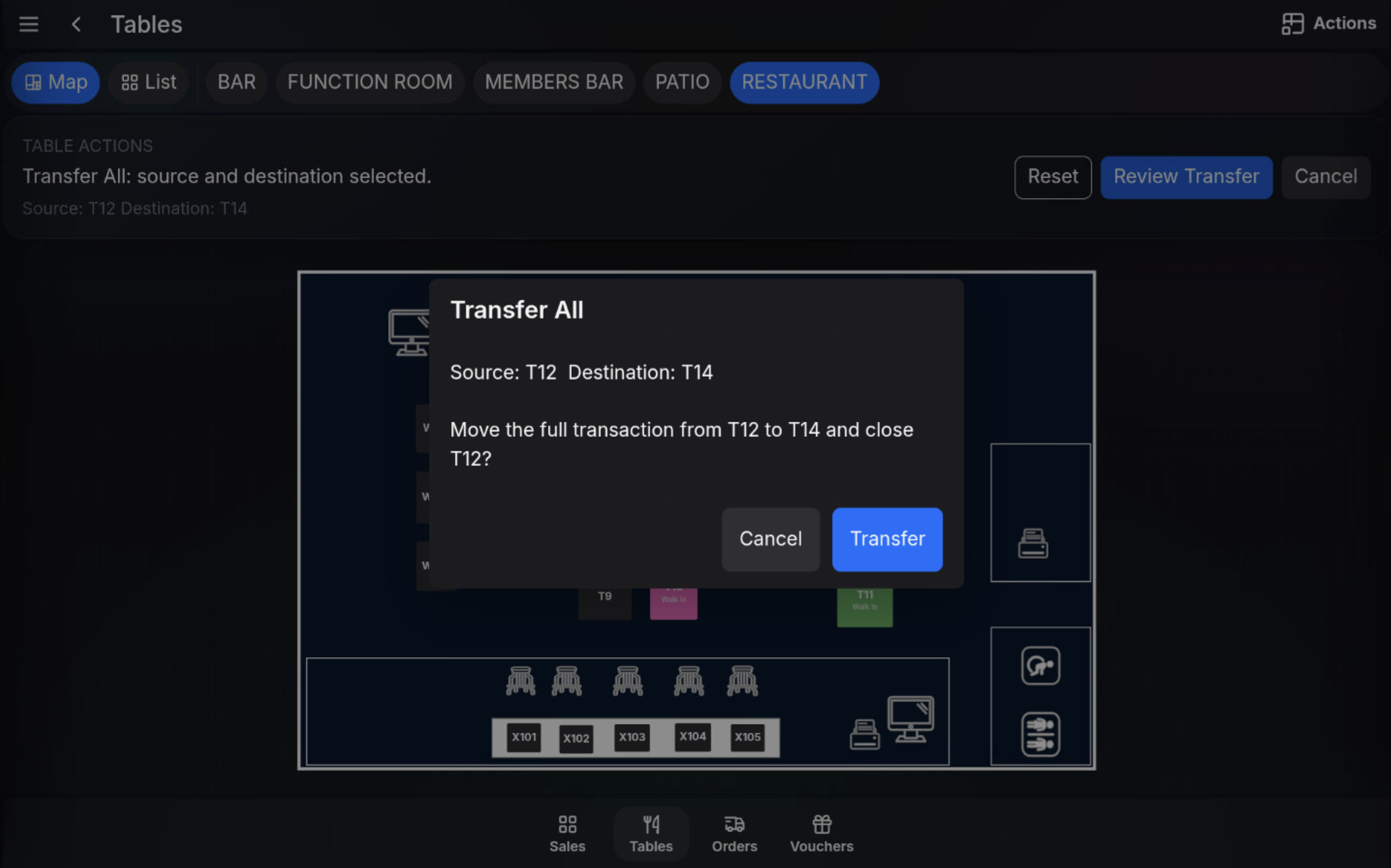 Confirmation prompt for Transfer All